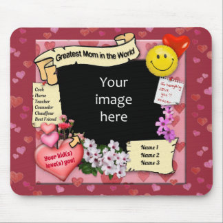 Greatest Mum (customisable) Photo-Frame Mouse Mat