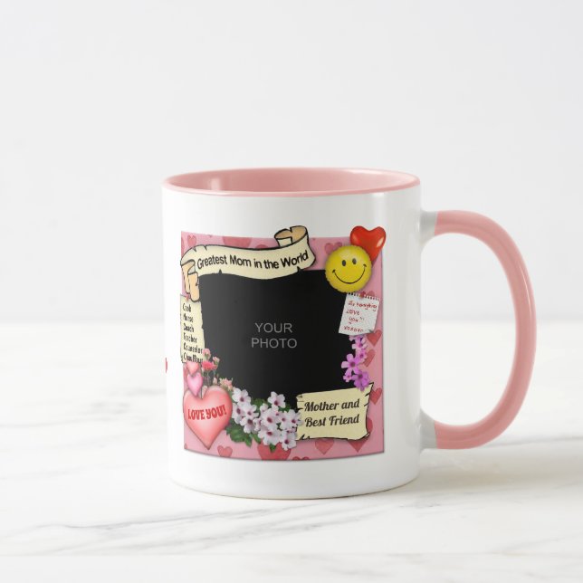 Greatest Mum (customisable) Photo Mug (Right)