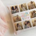 Greatest Mum multi photo colourful elegant stylish Cushion<br><div class="desc">Family Mum personalised colourful typography elegant multi photo birthday,  Christmas,  mothers day home decor pillow design gift</div>