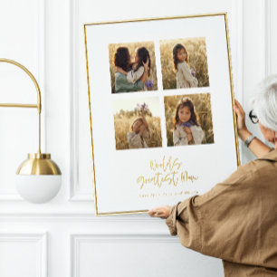 Greatest Mum multi photo elegant stylish Foil Prints