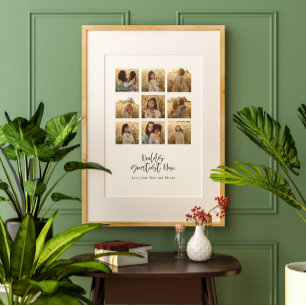 Greatest Mum multi photo elegant stylish Poster