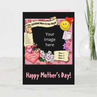 Greatest Mum w/your Photo & Text Card