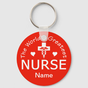Greatest Nurse key chain - customise!