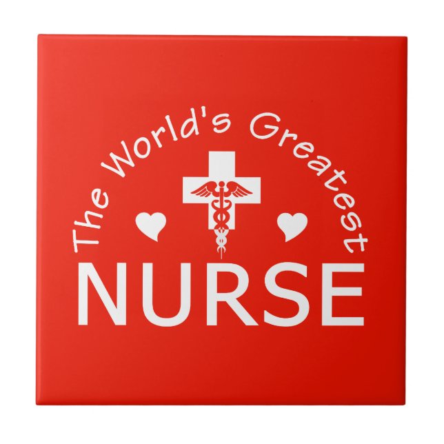 Greatest Nurse tile, customisable Tile (Front)