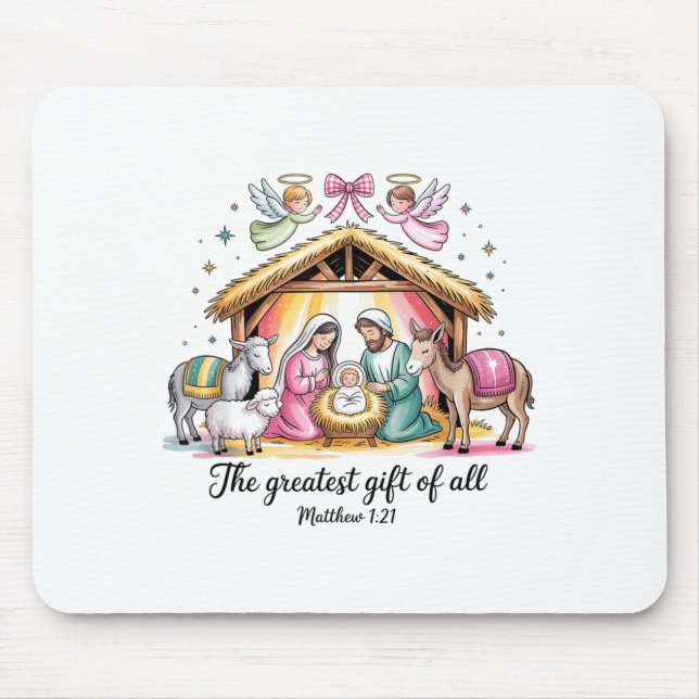 Greatest Of All Nativity Design Festive Apparel  Mouse Mat (Front)