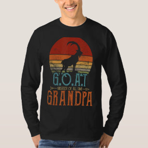 Greatest Of All Time Goat Best Dad Retro Vintage F T-Shirt