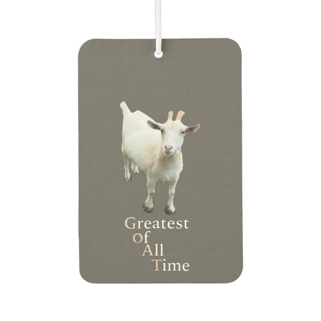 Greatest of all time Goat Car Air Freshener (Front)