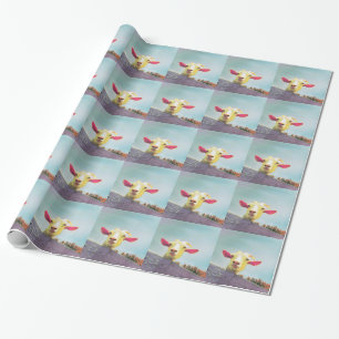 Greatest of All Time pink eared goat Wrapping Paper