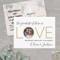 Greatest of These is Love Two Photo Unique Wedding