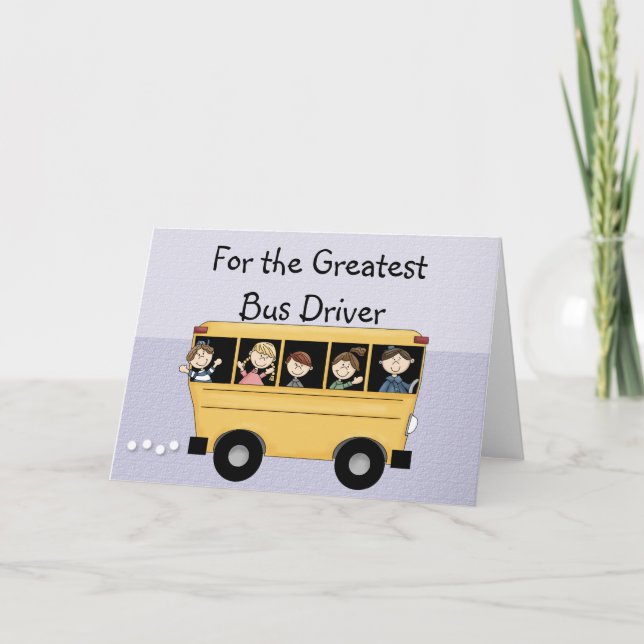Greatest School Bus Driver Customisable Card (Front)