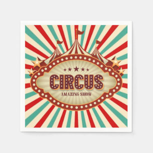 Greatest Show On Earth Circus Kids Birthday Party Napkin
