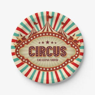 Greatest Show On Earth Circus Kids Birthday Party Paper Plate