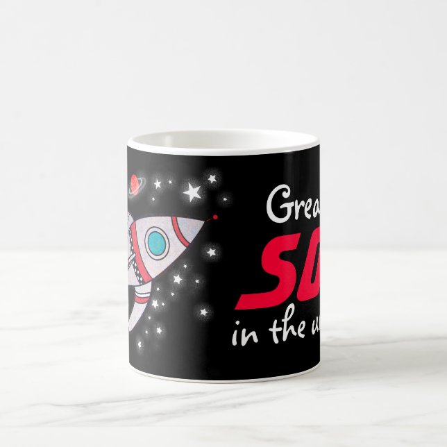 "Greatest SON in the universe" black / red mug (Center)