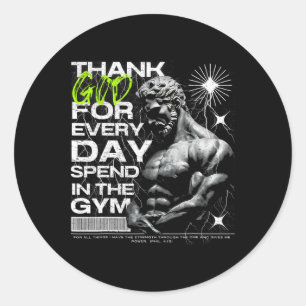 Greatful Gym Brother Uni-adults Gym  Classic Round Sticker