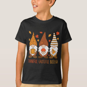 Greatful Thankful Blessed Thanksgiving Gnomes T-Shirt
