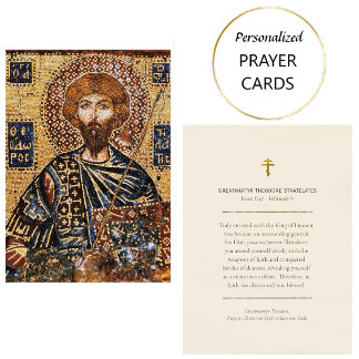 Greatmartyr Theodore Stratelates Prayer Card