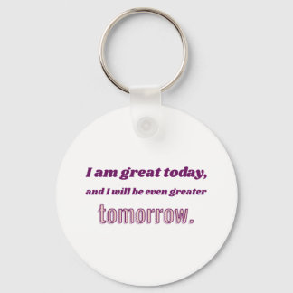 Greatness beautiful affirmation key ring