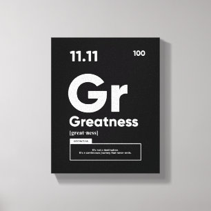 Greatness Definition   Motivational Quote Wall Art
