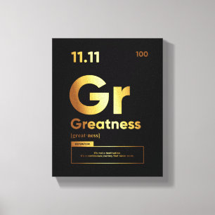 Greatness Definition   Motivational Quote Wall Art