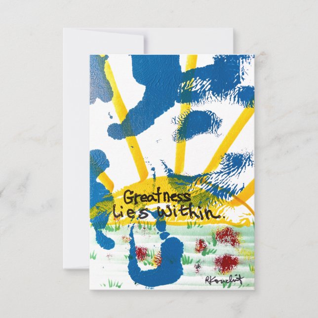 Greatness Lies Within Thank You Card (Front)