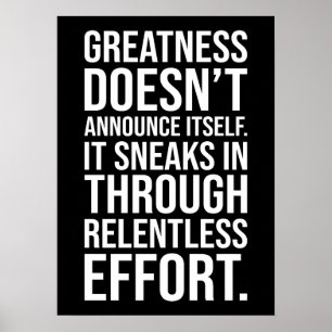 Greatness - Success Hustle Motivational Poster