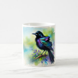 Greattailed Grackle 290924AREF148 - Watercolor Coffee Mug