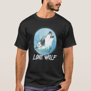 Greay Wolf Howl At The Moon T-Shirt