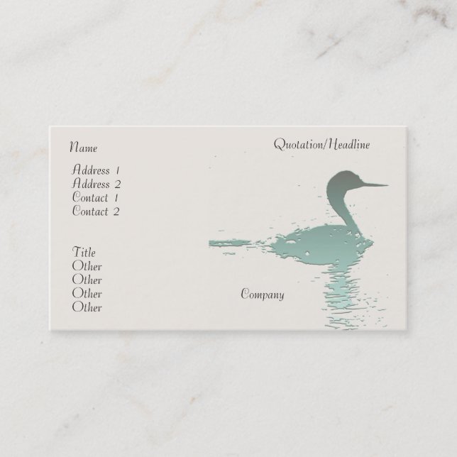 Grebe/Nature Business Card (Front)