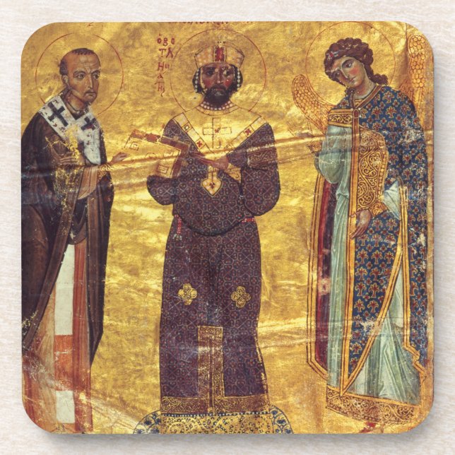 Grec Coisl 79 f.2v Emperor Nicephorus III Botaniat Coaster (Front)