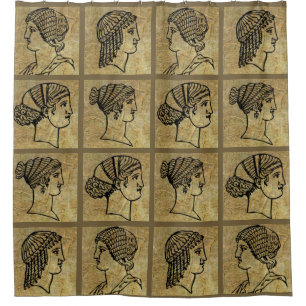 Grecian Greek Women Ancient Antique Shower Curtain
