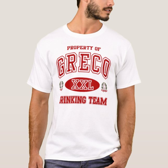 Greco Italian Drinking Team t shirt (Front)