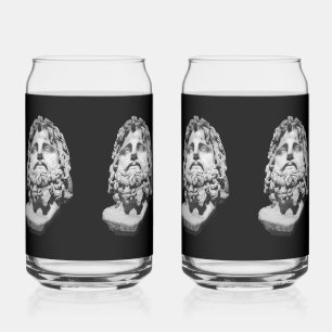 Greco Roman Bust Can Glass