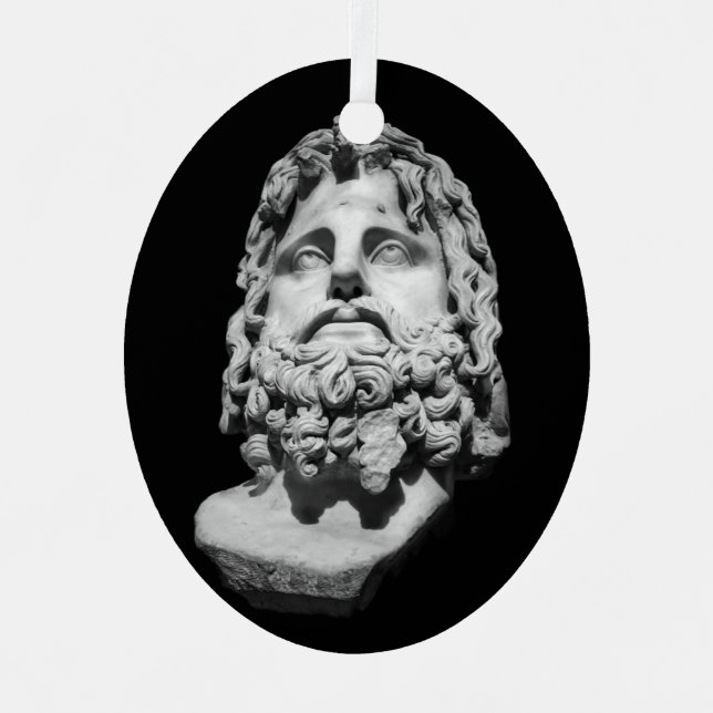 Greco Roman Bust Metal Tree Decoration (Front)