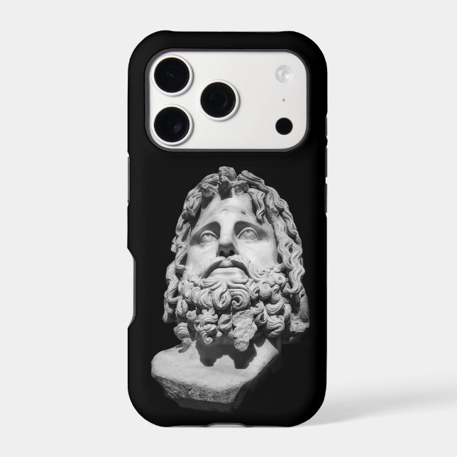 Greco Roman Marble Bust Classical Black and White  (Back)