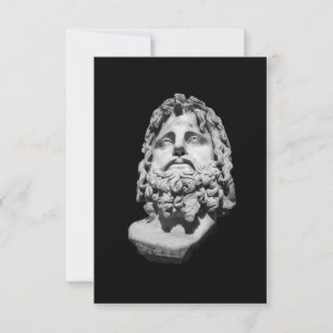 Greco Roman Marble Bust Classical Black and White Card