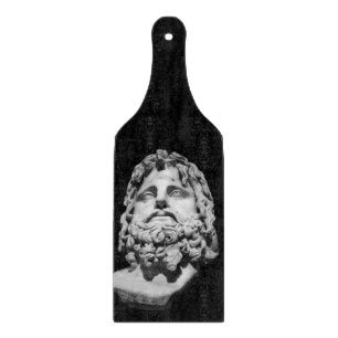 Greco Roman Marble Bust Classical Black and White Cutting Board