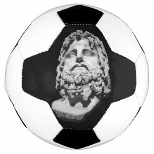 Greco Roman Marble Bust Classical Black and White Football