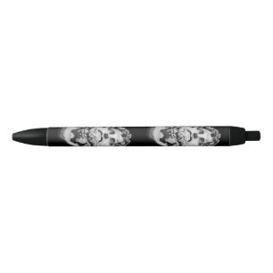 Greco Roman Marble Bust Classical Black and White  Ink Pen
