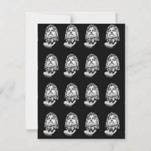 Greco Roman Marble Bust Classical Black and White Magnetic Invitation