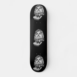 Greco Roman Marble Bust Classical Black and White  Skateboard