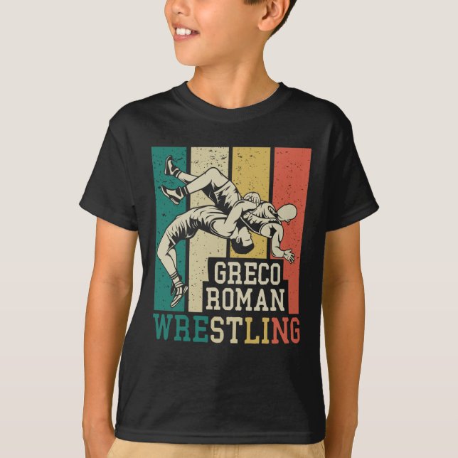 Greco Roman Wrestling Fighter Wrestler T-Shirt (Front)
