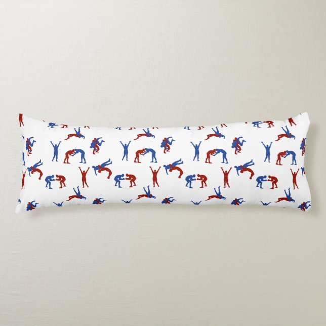 Greco Roman Wrestling Pattern Body Cushion (Front)