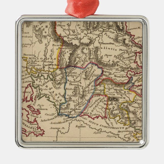 Greece 12 metal tree decoration (Front)