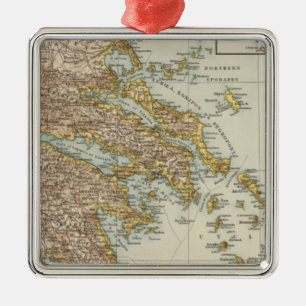 Greece 4 metal tree decoration