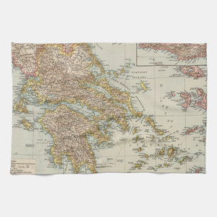 Greece 4 tea towel