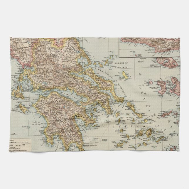 Greece 4 tea towel (Horizontal)