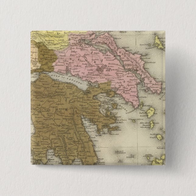 Greece 7 15 cm square badge (Front)