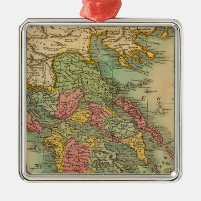 Greece 8 metal tree decoration (Front)