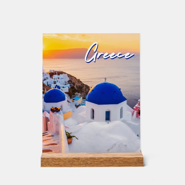 Greece Acrylic Sign (Front)