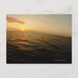 Greece, Aegean Sea horizon at sunrise 2 Postcard